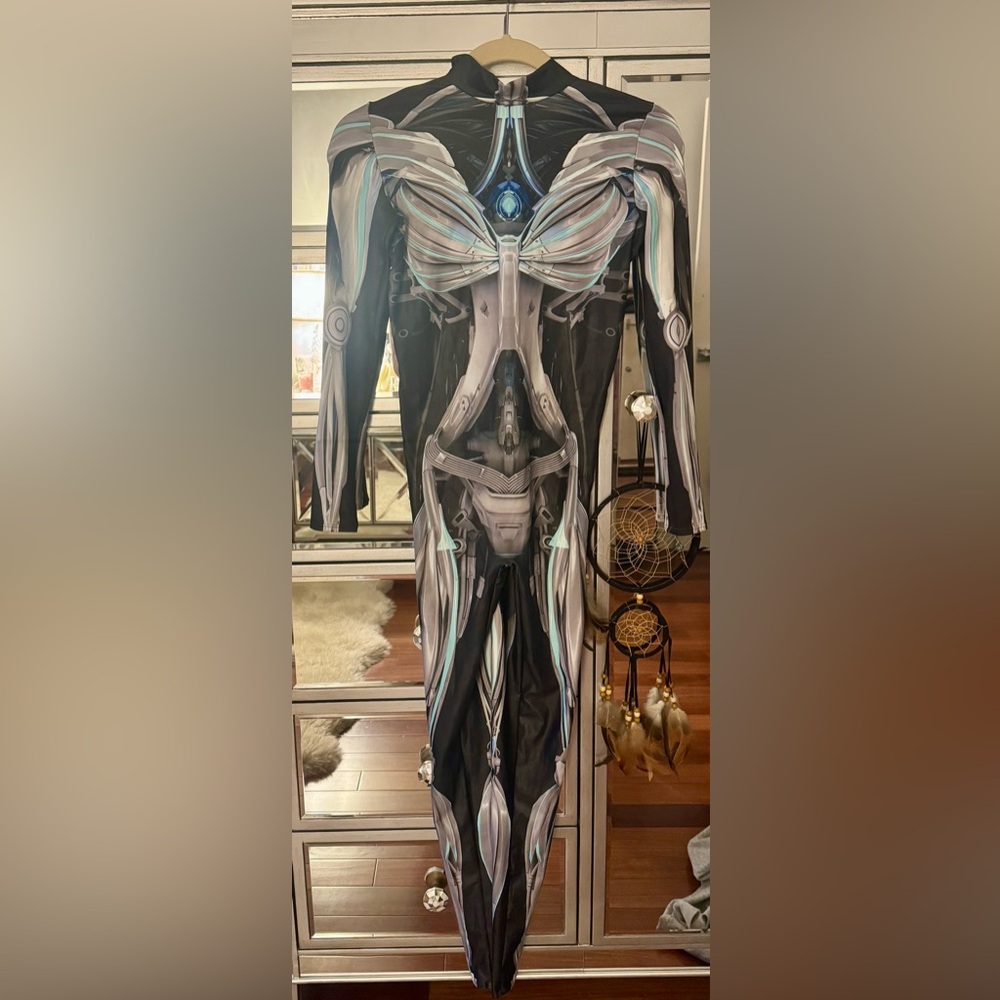 Badinka Robot Cyberpunk Bodysuit Costume - UV & Black-light reactive!